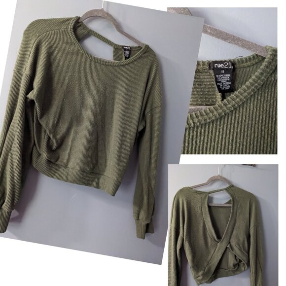 Lot of 6 junior long sleeve fall winter shirts sweaters Rue 21 Versona AE - Picture 5 of 5